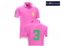 polo tee shirt -grande polo sleeve short hommes femmes rose